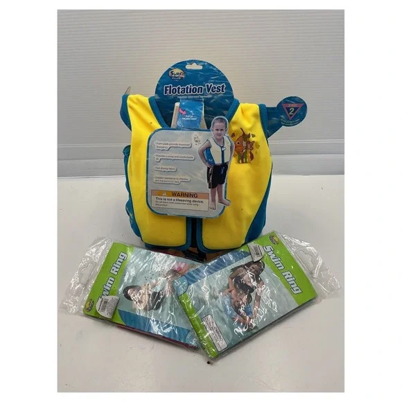 Surf Club Kids Flotation Vest & Swim Rings Set - Picture 1 of 2
